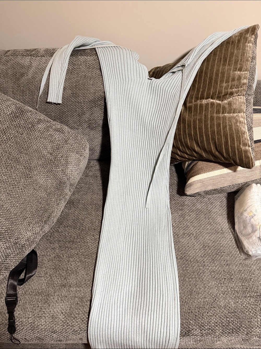 Savage X Fenty Ribbed Cowl Neck Sweater Dress - Light Blue